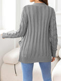 Button Down Cable-Knit Cardigan - Trendsi - Flyclothing LLC