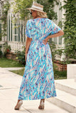Multicolored V-Neck Maxi Dress - Trendsi - Flyclothing LLC