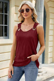 Round Neck Wide Strap Tank - Trendsi - Flyclothing LLC