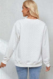 XOXO Heart Round Neck Dropped Shoulder Sweatshirt - Trendsi - Flyclothing LLC