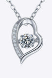 925 Sterling Silver Moissanite Pendant Necklace - Trendsi - Flyclothing LLC
