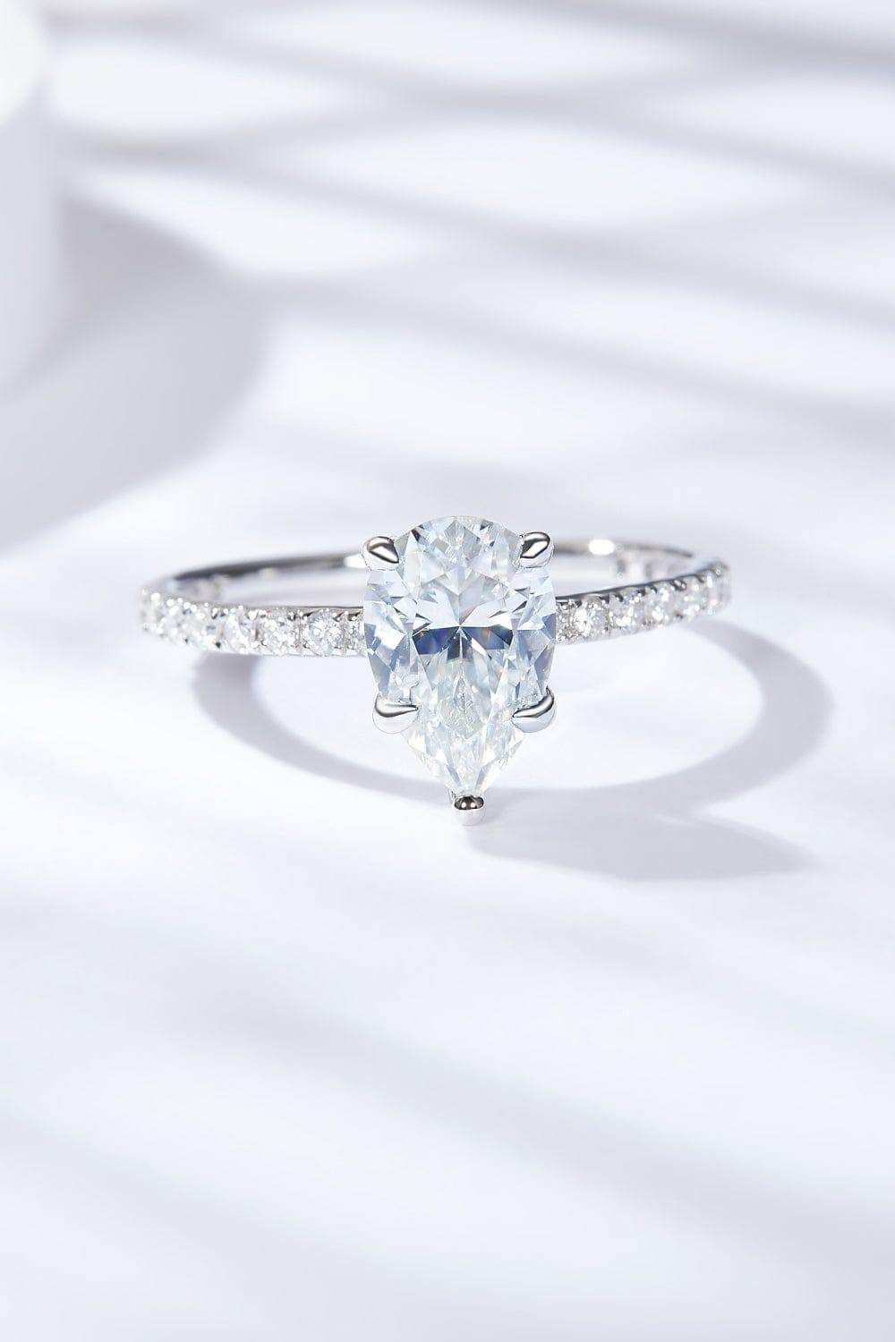 1.8 Carat Moissanite Side Stone Ring - Trendsi - Flyclothing LLC