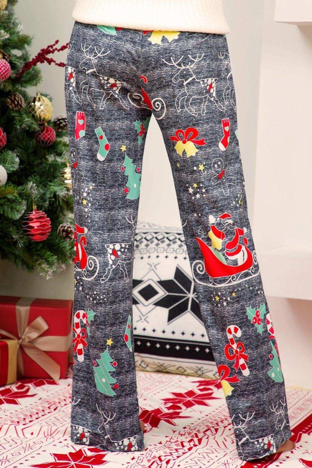 Christmas Straight Leg Pants - Trendsi - Flyclothing LLC