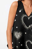 Heart Printed V-Neck Tank - Trendsi - Flyclothing LLC