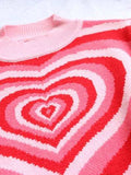 Heart Mock Neck Long Sleeve Sweater - Trendsi - Flyclothing LLC