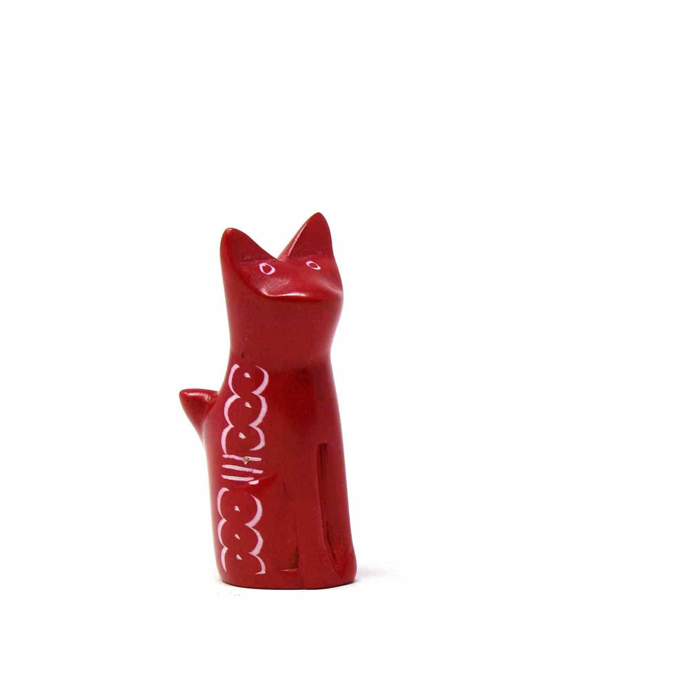 Soapstone Tiny Sitting Cats - Assorted Pack of 5 Colors - SMOLArt - Flyclothing LLC