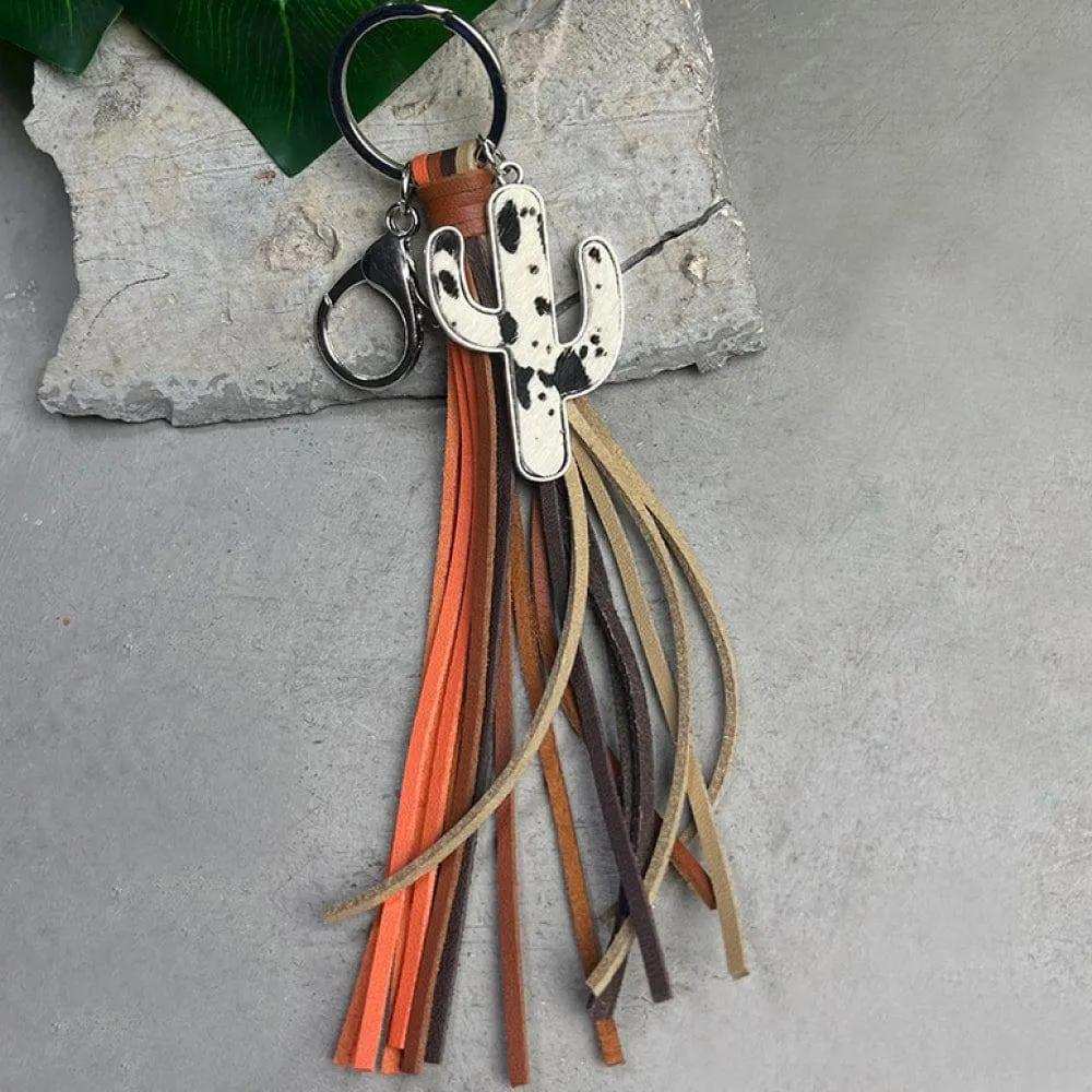 Cactus Keychain with Tassel - Trendsi - Flyclothing LLC