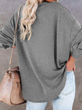Buttoned Drop Shoulder Top - Trendsi - Flyclothing LLC