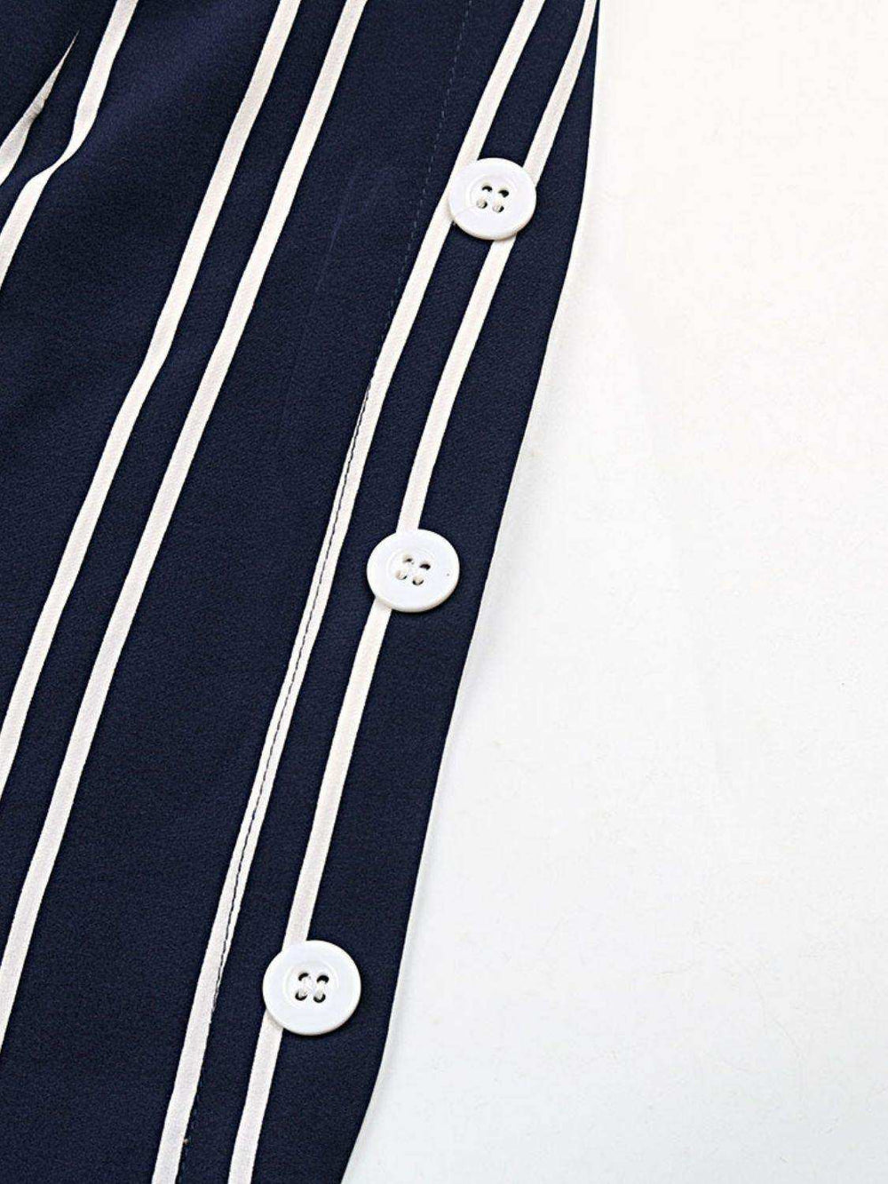 Striped Slit Wide Leg Pants - Trendsi - Flyclothing LLC