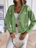 Floral Button Up Cardigan - Trendsi - Flyclothing LLC