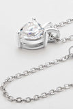 1 Carat Moissanite Heart-Shaped Pendant Necklace - Trendsi - Flyclothing LLC