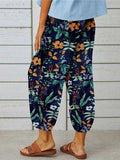 Printed Tied Cropped Pants - Trendsi - Flyclothing LLC