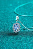 1 Carat Moissanite 925 Sterling Silver Necklace - Trendsi - Flyclothing LLC
