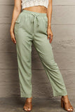 Tie Waist Long Pants - Trendsi - Flyclothing LLC