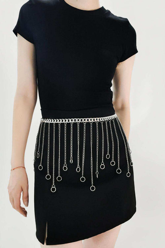 Fringe Chain Alloy Belt - Trendsi - Flyclothing LLC