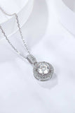 2 Carat Moissanite Round Pendant Necklace - Trendsi - Flyclothing LLC