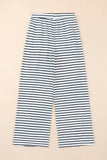 Striped Drawstring Waist Wide Leg Pants - Trendsi - Flyclothing LLC
