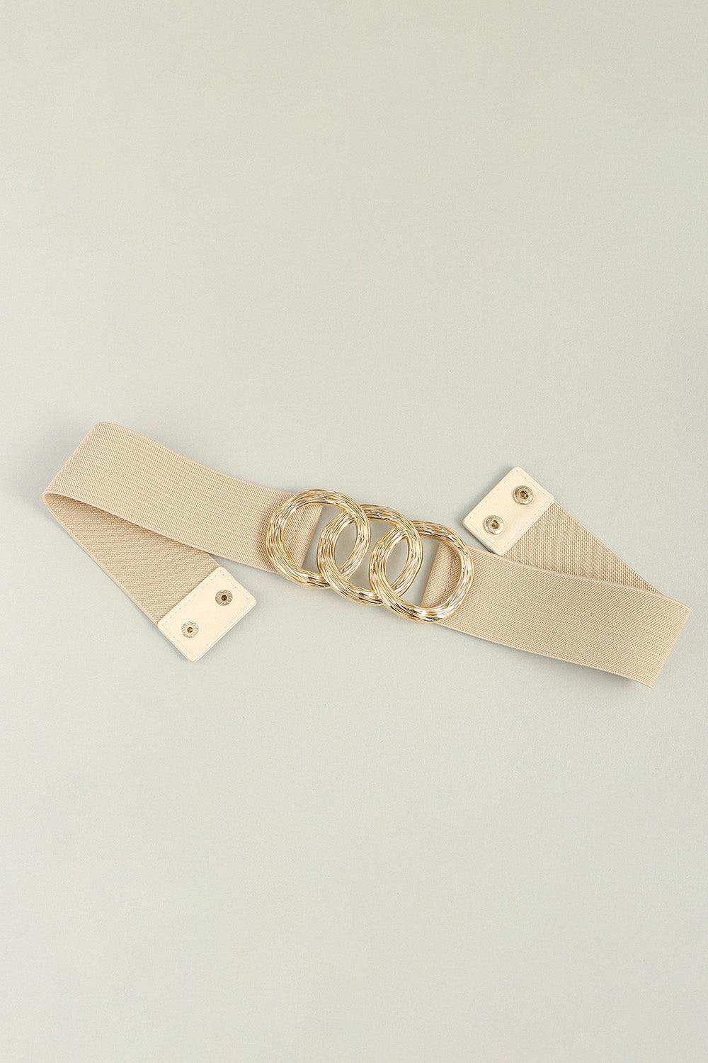 Zinc Alloy Buckle Elastic Wide Belt - Trendsi - Flyclothing LLC