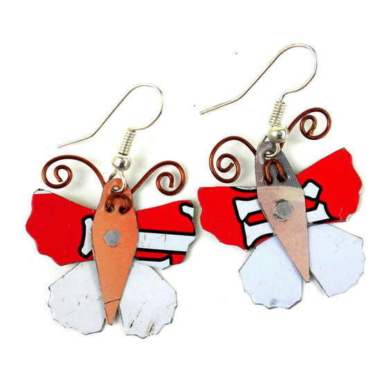 Set of 10 Tin Can Butterfly Earrings - Creative Alternatives - Flyclothing LLC