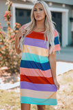 Women Color Block Side Slit Mini Dress - Trendsi - Flyclothing LLC