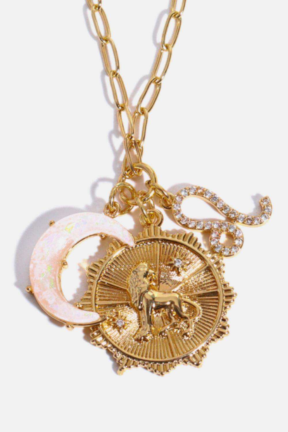 Constellation and Moon Pendant Copper Necklace - Trendsi - Flyclothing LLC