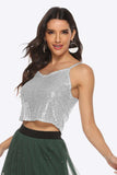 Sequin Cropped Cami - Trendsi - Flyclothing LLC