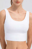 Scoop Neck Wide Strap Active Tank - Trendsi - Flyclothing LLC