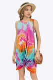 Tie-Dye Twisted Round Neck Sleeveless Dress - Trendsi - Flyclothing LLC