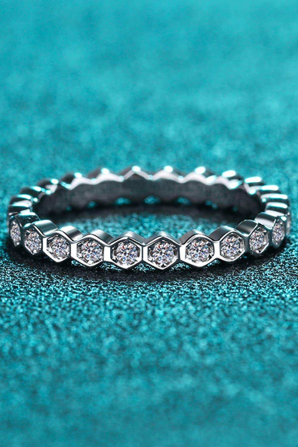 Moissanite 925 Sterling Silver Eternity Ring - Trendsi - Flyclothing LLC