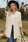 Textured Open Front Long Sleeve Cardigan - Trendsi - Flyclothing LLC