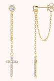 Moissanite 925 Sterling Silver Cross Earrings - Trendsi - Flyclothing LLC