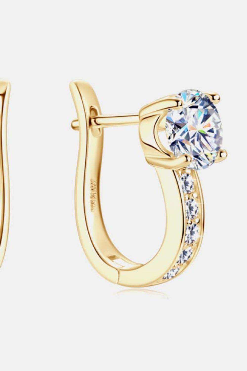 2 Carat Moissanite 925 Sterling Silver Earrings - Trendsi - Flyclothing LLC