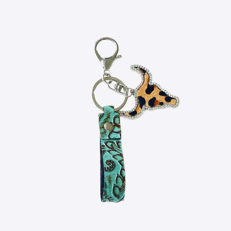 Rhinestone Bull Keychain - Trendsi - Flyclothing LLC