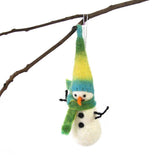 Hand Felted Christmas Ornament: Snowman - Global Groove (H) - Global Groove - Flyclothing LLC
