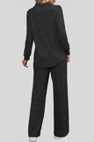 Ribbed Long Sleeve Top and Pocketed Pants Set - Trendsi - Flyclothing LLC