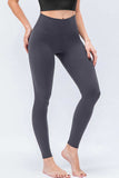 Wide Waistband Slim Fit Active Leggings - Trendsi - Flyclothing LLC