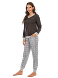 Long Sleeve Top and Polka Dot Pants Set - Trendsi - Flyclothing LLC