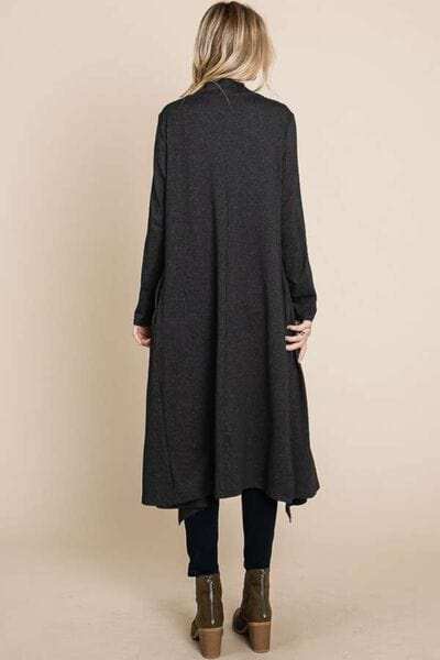 Culture Code Open Front Longline Cover Up with Pockets - Trendsi - Flyclothing LLC