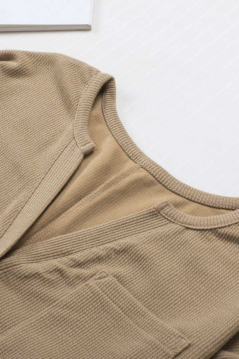 Notched Neck Long Sleeve Romper - Trendsi - Flyclothing LLC