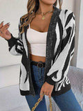 Open Front Animal Print Cardigan - Trendsi - Flyclothing LLC