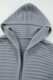 Open Front Longline Hooded Cardigan - Trendsi - Flyclothing LLC