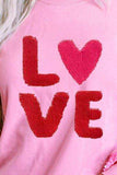 LOVE Sequin Dropped Shoulder Sweatshirt - Trendsi - Flyclothing LLC
