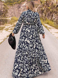 Plus Size Long Sleeve Maxi Dress - Trendsi - Flyclothing LLC