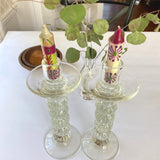 Hand-Painted 4" Dinner or Shabbat Candles, Set of 4 (Kileo Design) - Nobunto