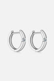 Moissanite 925 Sterling Silver Huggie Earrings - Trendsi - Flyclothing LLC