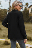 Half Button Dropped Shoulder Blouse - Trendsi - Flyclothing LLC