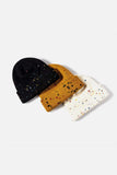 Confetti Rib-Knit Cuff Beanie - Trendsi - Flyclothing LLC