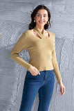 Halter Neck Long Sleeve Sweater - Trendsi - Flyclothing LLC