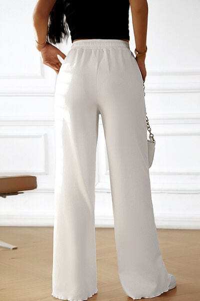 Drawstring Wide Leg Pants with Pocketed - Trendsi - Flyclothing LLC