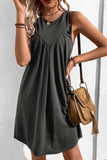 Round Neck Sleeveless Mini Dress - Trendsi - Flyclothing LLC